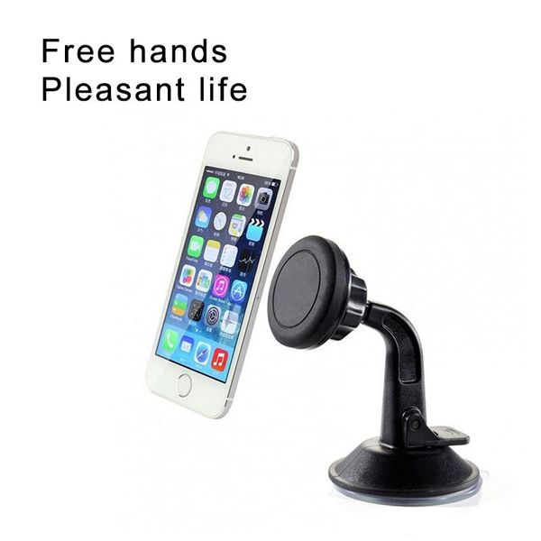 

magnetic car phone holder windshield cradle dash board long arm car mount for iphone samsung with retail box