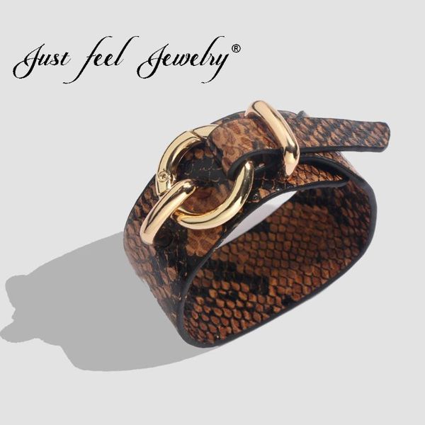 

just feel punk leather bangle bracelets for women vintage leopard print cuff gold color bracelet ladies party jewelry bijoux, Black