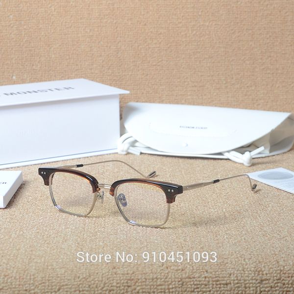

vintage luxury man titanium glasses frame men optical myopia prescription eyeglasses frame gentle havana brand small eyewear, Black