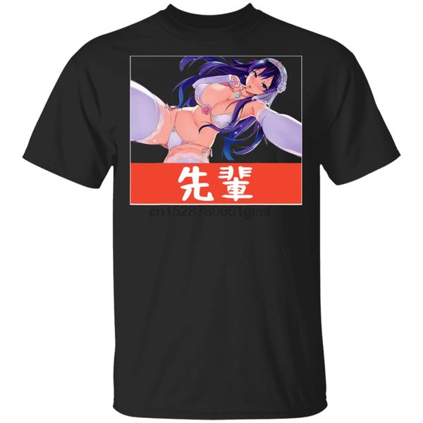

senpai waifu japanese kanji writing ecchi anime black t-shirt m-xxxl style tee shirt