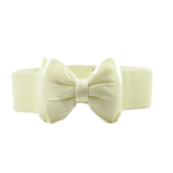 

women belt chiffon bow snap button elastic cummerbund wide belt waist for dress ceinture large femme brede riem 2020, Black;brown