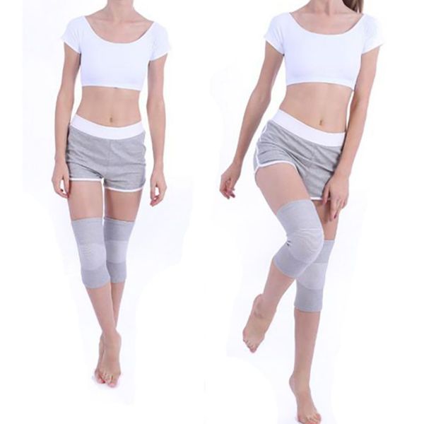 

1 pair long legwarmer knee sleeve pad thin thermal knitted leg wrap warmer protector for summer winter keep warm knee protect, Black;gray