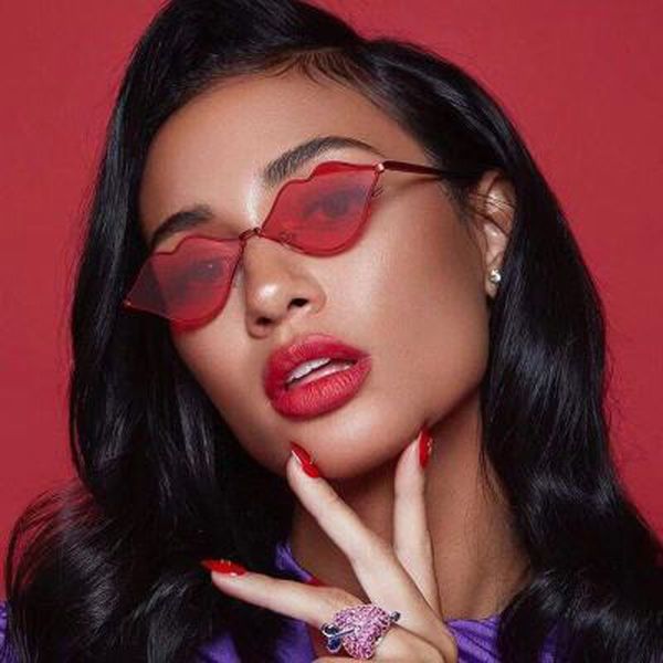 

sunglasses red lips 90s hippie vintage sun galsses for women festival rave party glasses ladies eyeglasses, White;black