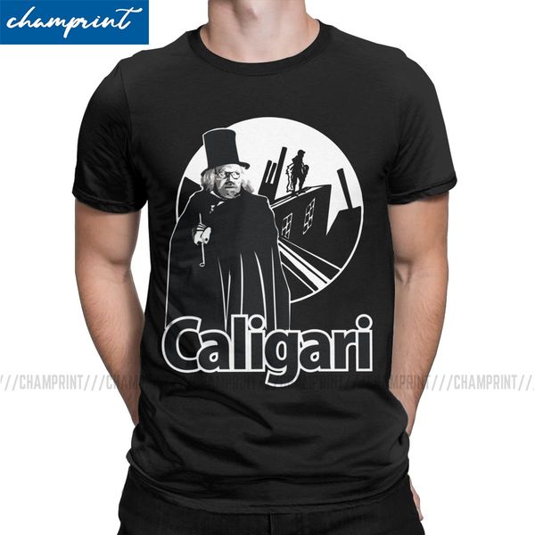 

men t-shirts the cabinet of dr caligari movie casual 100% cotton tee shirt short sleeve t shirt o neck clothes plus size