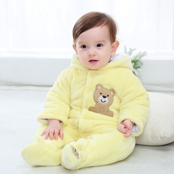 

winter infant clothes children clothing set cartoon soft cotton warm thick baby boys girls clothes suit newborn outfits, White