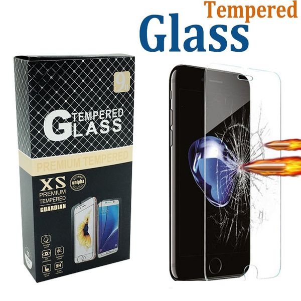 

for iphone x 8 plus tempered glass clear screen protector for iphone 7 6 film 2.5d 9h anti-shatter with luxury paper package