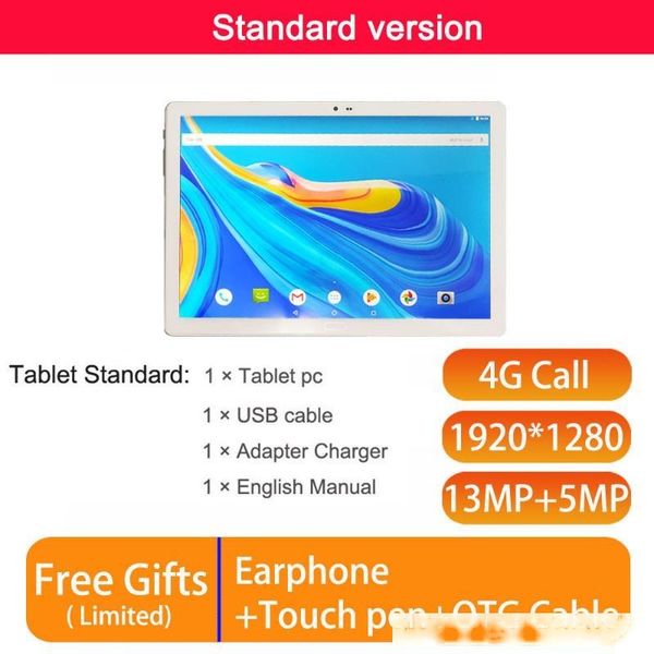 

2020 global version 10.6 inch tablet pc 4g tablet 10.1 1920*1280 android phone call deca core mt6797 kids gps