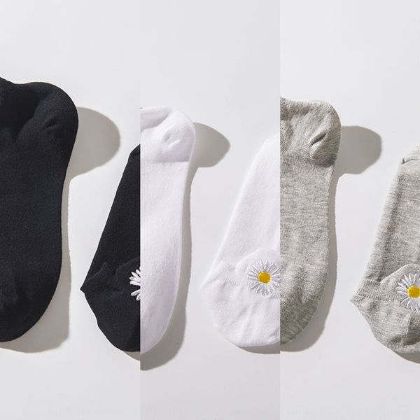 

spring and summer boat women's new daisy women's embroidered trendy cartoon gd of the same boat socks sockssocks and socksstyle 34, Black