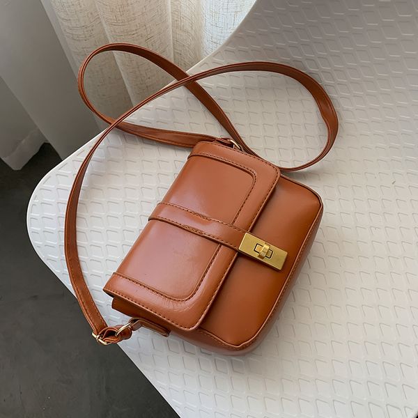

british vintage fashion simple small bag women's designer handbag 2020 high-quality leather mobile phone shoulder bags messenger