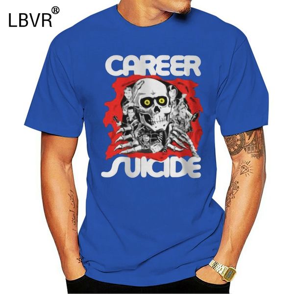 

new career suicide hardcore punk short sleeve regular tees black mens t-shirt