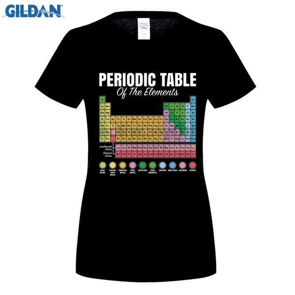 

100% хлопок o-образный вырез напечатана футболка периодической таблица элементов тенниска science geek для мужчин