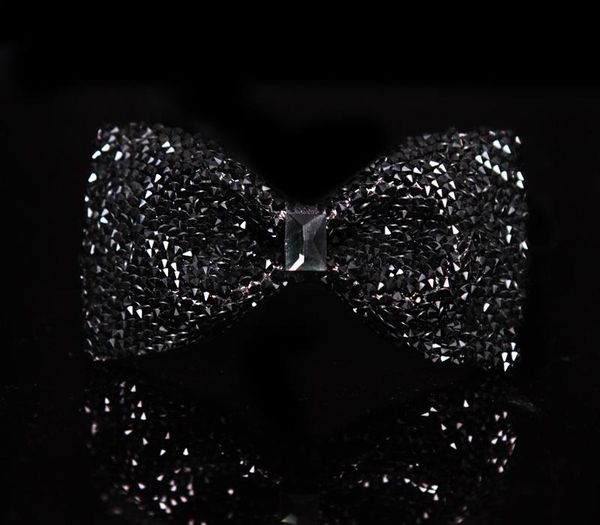 

2020 men's noble diamond solid color designers brand butterfly bowties romantic wedding groom bow tie for men, Black;gray