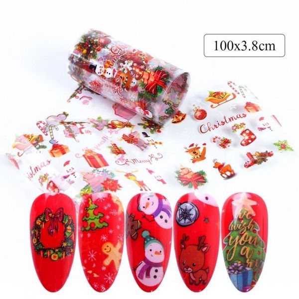 

christmas nail art stickers adhesive wraps decals 10 sheets snowflakes