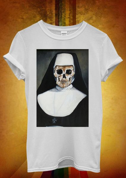 

skeleton bad nun religion sister cool men women t shirt vest 560 summer short sleeve plus size