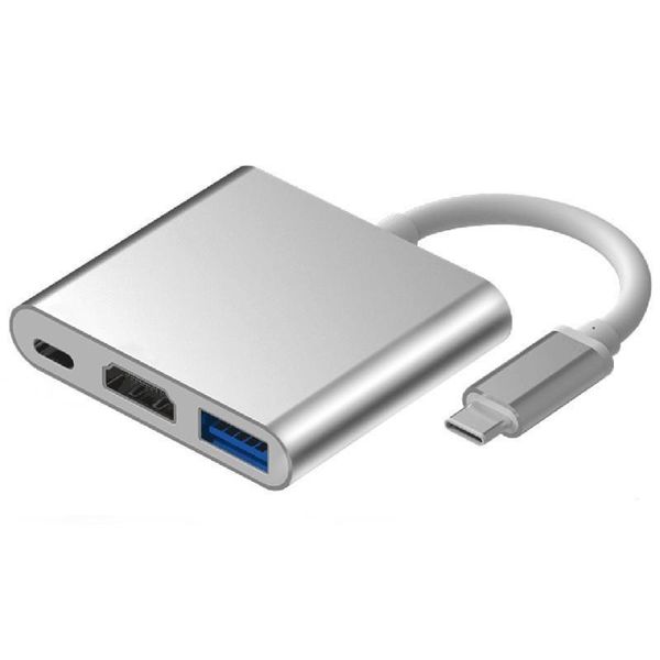 

3in1 type c to hdmi 4k usb charging adapter converter usb-c 3.1 hub adapter for macbook samsung s9 s8 plus mate20