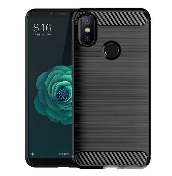 

20pcs brushed slim armor silicone case for xiaomi mi 9 8 se a1 a2 lite 6 5x 6x funda carcasa coque hoesje tpu cover kryt tok etui custodia
