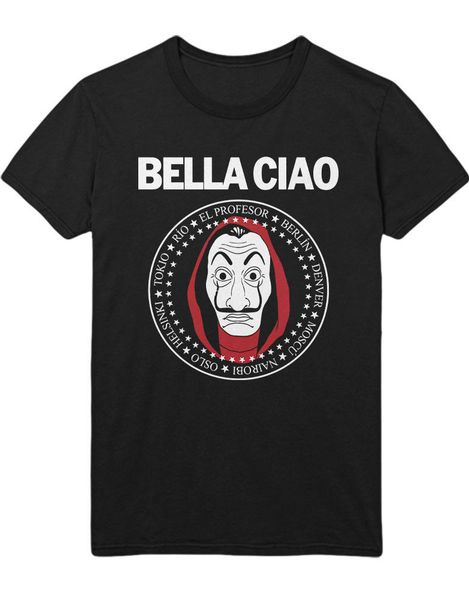 

stranger things design t shirt 2020 new t-shirt la casa de bella ciao