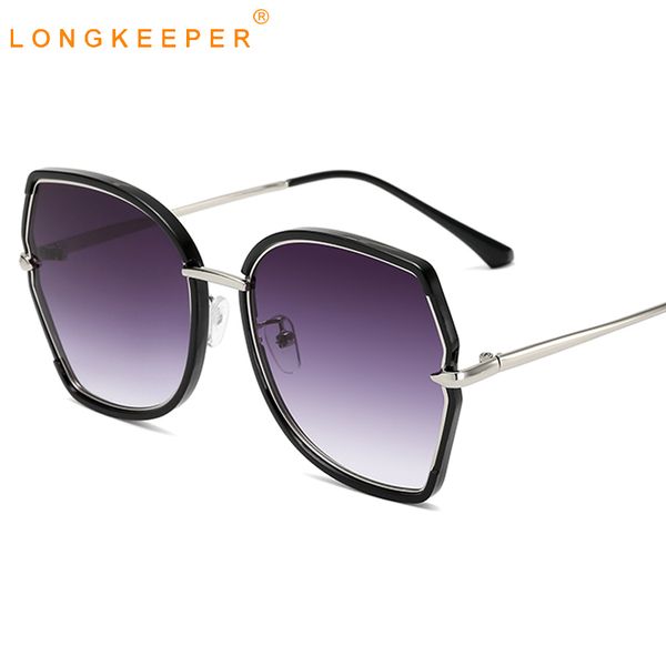 

Luxury Oversized Butterfly Sunglasses Women 2020New Big Frame Sun Glasses Female Metal Black Gradient Eyeware Gafas sol mujer, White;black