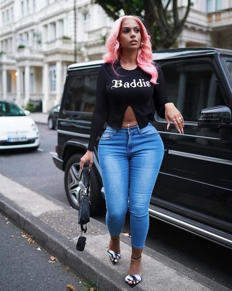 

тенниска с длинным рукавом письмо печать пупок exposure сыпучие casual tees мода женщины одежда женская дизайнерская luxury, White