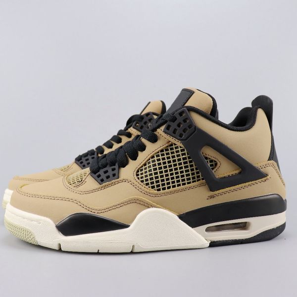 

2020 jumpman 4 air cushion basketball shoes retro khaki fashion casual men shoes 4s breathable sneakers