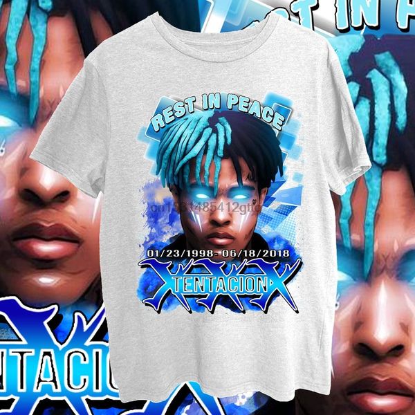 

xxxtentacion r.i.p rap t shirt vintage 90s look ( white shirt