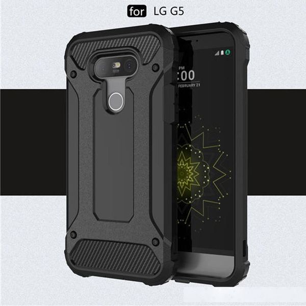 

dual layer impact resistant luxury rugged armor shockproof phone case for lg g5 soft back case cover