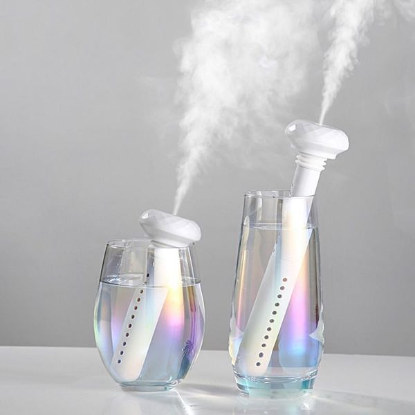 

usb portable air humidifier diamond bottle aroma diffuser mist maker for home office humidification detachable bottle cup humidifier