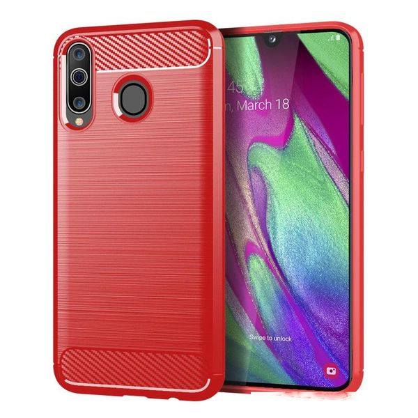 

carbon fiber texture slim armor brushed tpu case cover for samsung galaxy a70s a51 100pcs