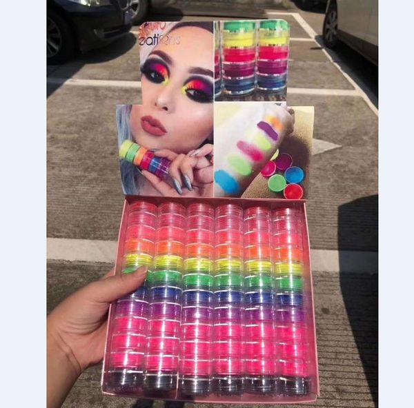 

new eyeshadow powder makeup 12 colors neon eye shadow powder set beauty eyes cosmetics new powder eyes makeup 12pcs kit