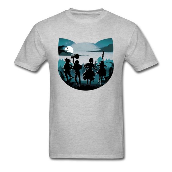 

konosuba t-shirt men anime novel japan tshirt chomusuke silhouette grey tees blessing wonderful world teens t shirt new
