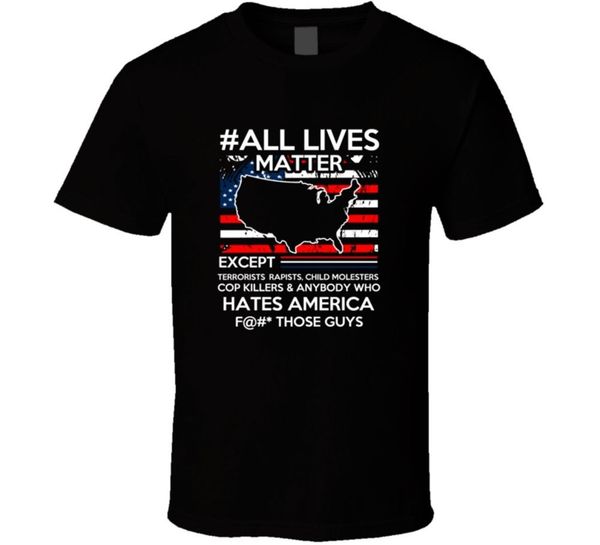 

all lives matter novelty patriotic t shirt political america fashion tee