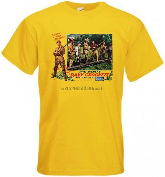 

davy crockett v5 t-shirt yellow poster all sizes s...5xl