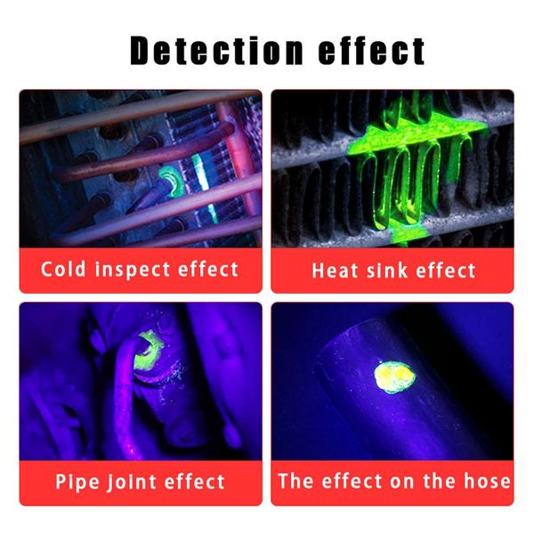

5 40ml car fluorescent leak detection tool air conditioner conditioning refrigerant gas a/c leak test detector fluorescent agent