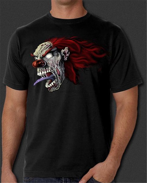 

кричащий клоун зомби halloween horror нового t-shirt s-6xl большого размера футболка