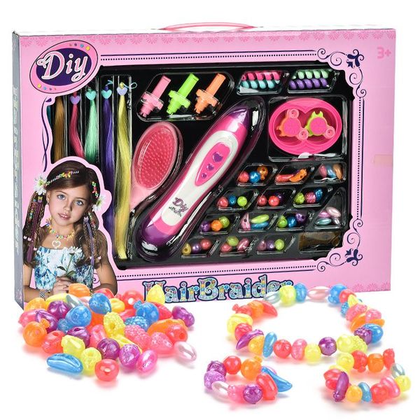 

diy automatic braiding machine electric stylish play house girls toys hair accessories twist braide tool weave roller beauty children toys