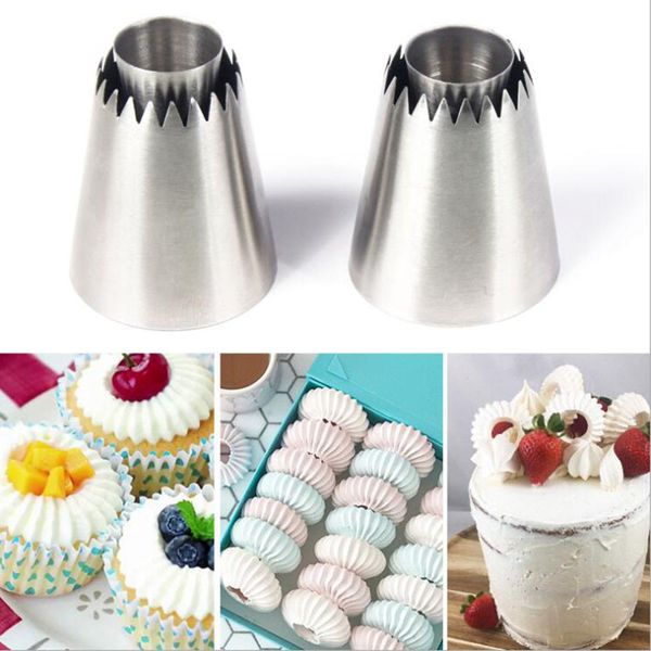 

1pc new icing piping nozzles cookie biscuit russian ice cream pastry tips cake mold cake decorating tools kitchen gadgets