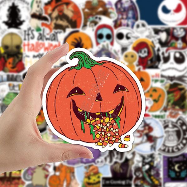 

halloween 50pcs diy car stickers poster bumper sticker decals for lapskatebroad luggage suitcase wall paster home decoration d91706