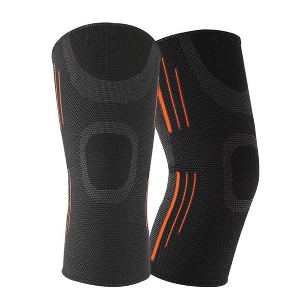 

knee support elastic sports leg knee elastic pad, Black;gray