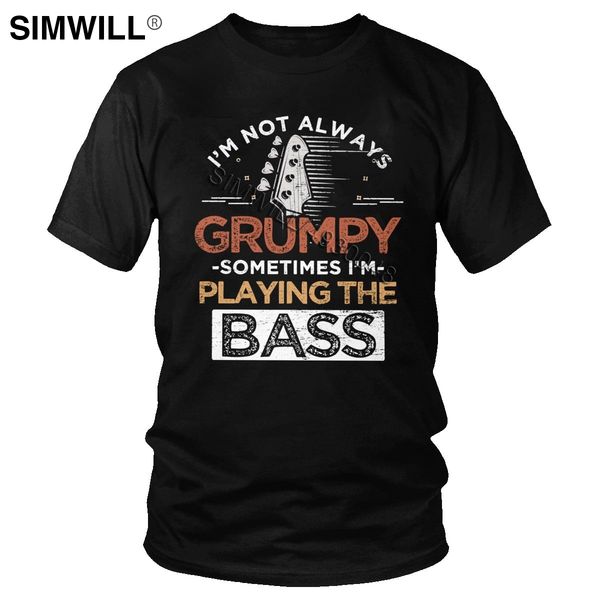 

retro musician bass guitar tshirt men 100% cotton bassist t-shirt short sleeve rock quote t shirt slim fit crumpy tee gift