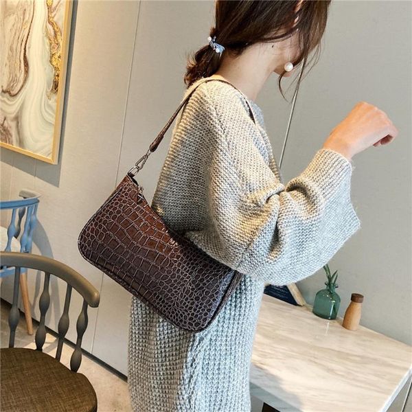 

small high fashion bag women leather cross body bags for women 2020 stone pattern leather shoulder bag handbag brown#1025g25