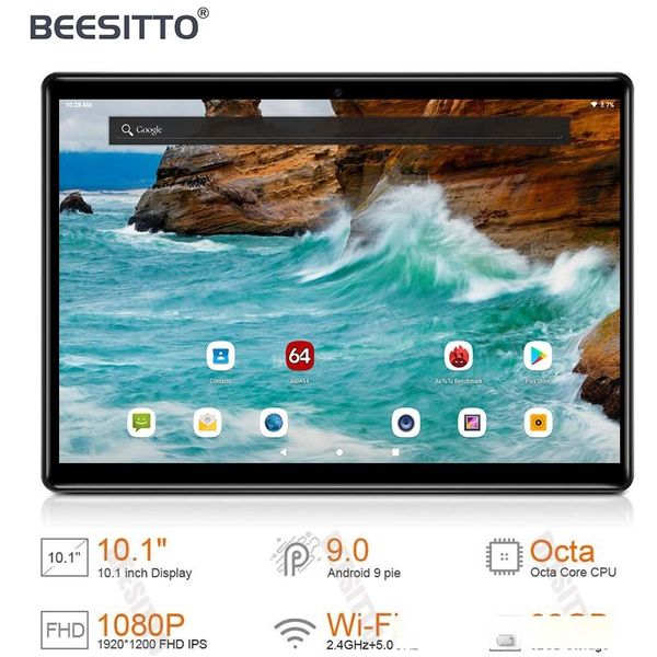 

super tempered 2.5d screen 10 inch tablet pc android 9.0 os octa core 3gb ram 64gb rom 5g wifi gps tablet tf card 64gb