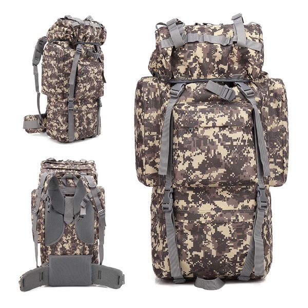 

outdoor bags 65l large hiking climbing backpacks softback backpack men women waterproof tactical sports camping travel rucksack