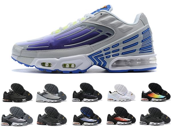 

2020 tn plus se iii 3 tuned tn running shoes triple black white plus tn shoe men women trainers sports sneakers 36-45
