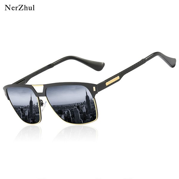 

nerzhul classic polarized mens sunglasses glasses coating black frame fishing driving man sunglasses male gafas de sol mujer, White;black