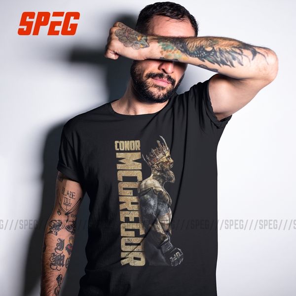 

speg король макгрегор mma notorious t shirt мужчины с коротким рукавом 100% cortton tee o шеи одежда мужская винтаж футболки