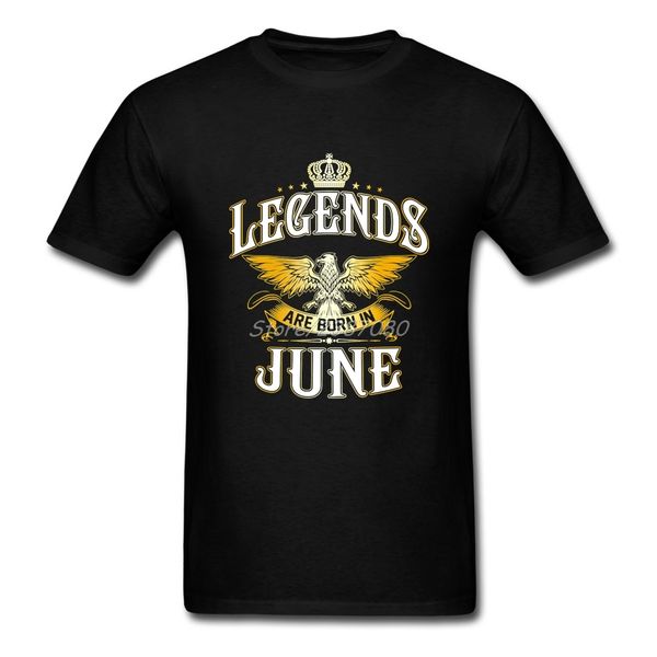 

legends are born in june t shirt short sleeve t-shirts new brand cotton crewneck xxxl funny t-shirts