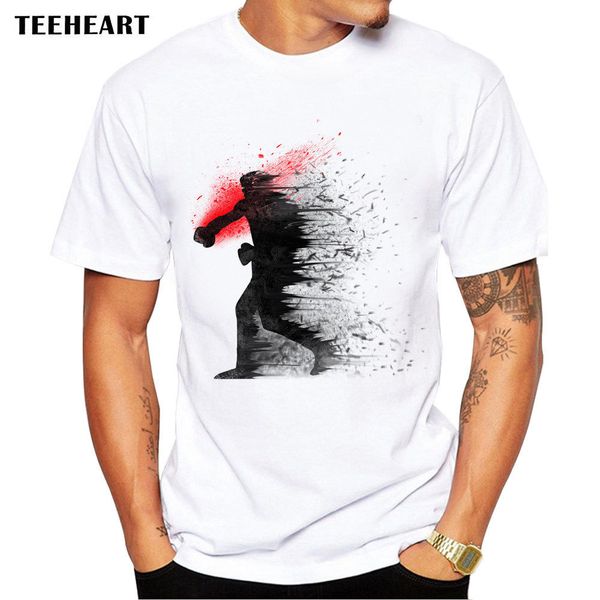 

2019 male selling ink fighter cool artistic cool kick fashion funny joke men t shirt tee summer tee shirt