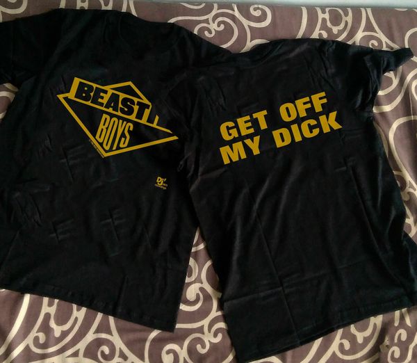 

vintage 1986 beostie boys get off my dick t-shirt reprint anime tshirt pulp fiction