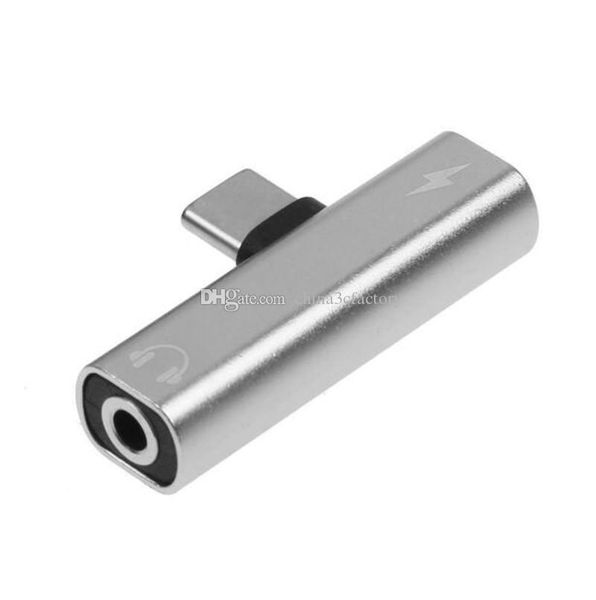 

usb type c 3.5mm audio headphone jack type-c 2 in 1 adapter jack for type-c mobile audio data line headphone jack dhl