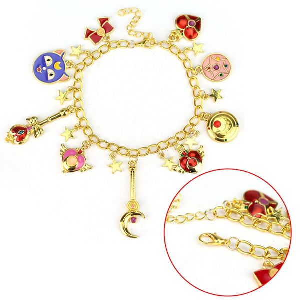 

2020 new fashion sailor moon women's bracelet cosplay anime prop costume accessories, Black
